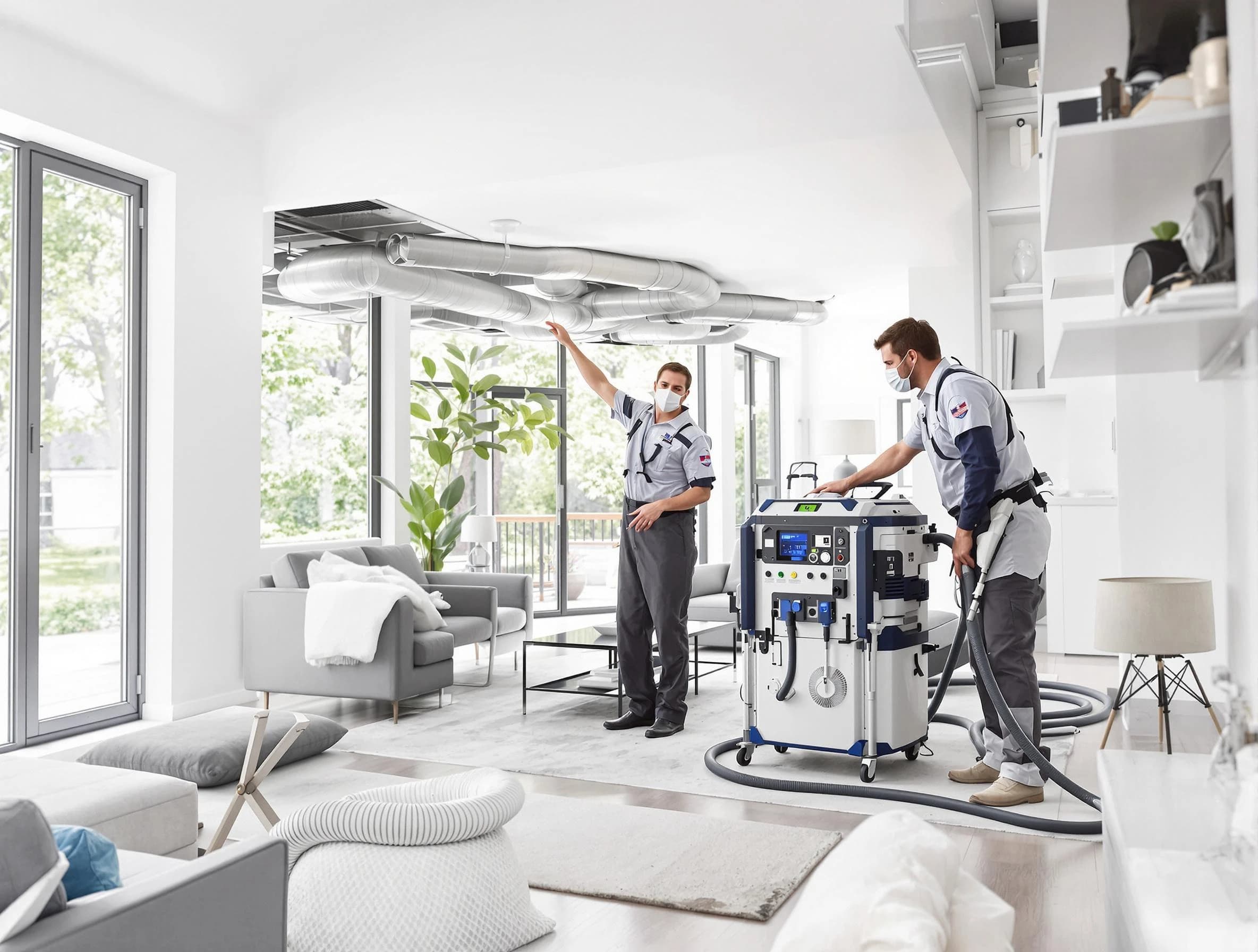 La Vergne Air Duct Cleaning professional conducting pure air duct cleaning with state-of-the-art equipment in La Vergne