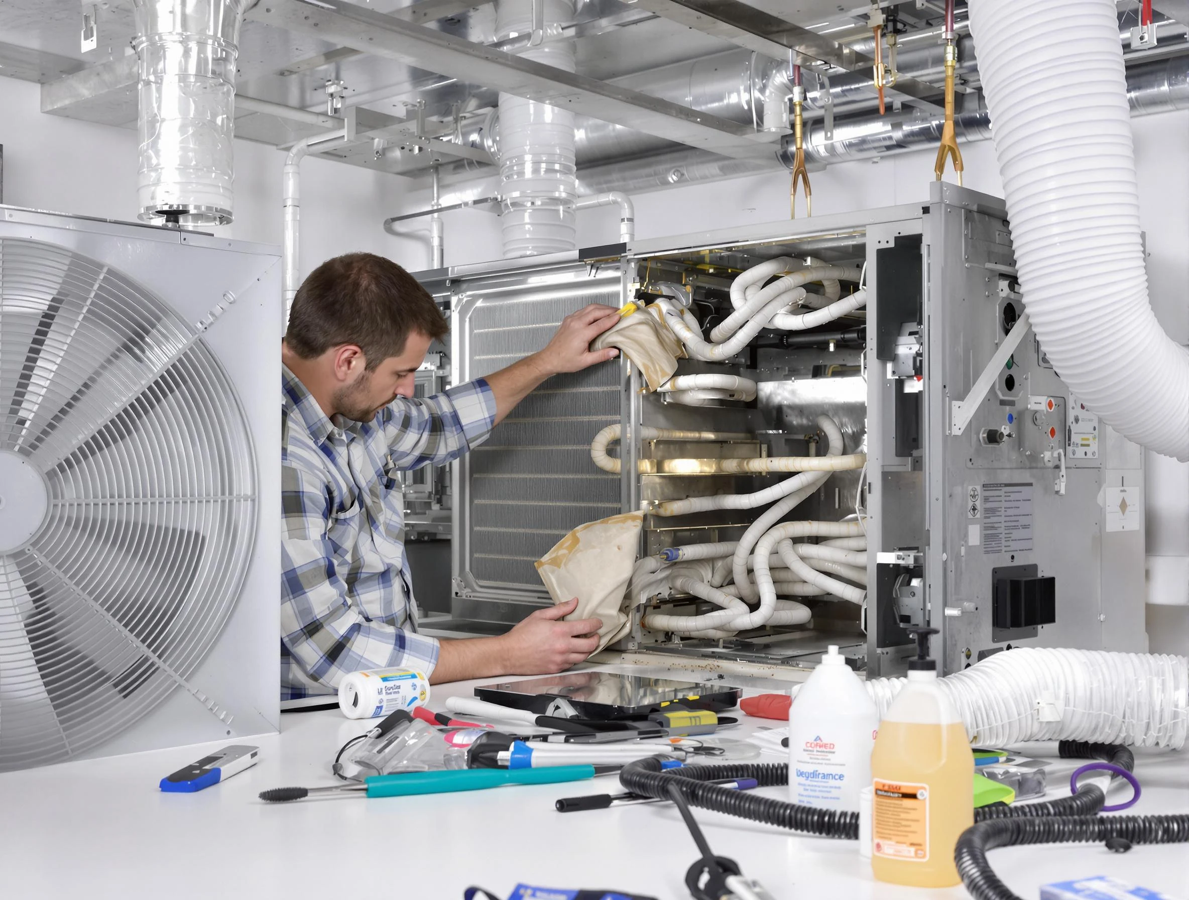 La Vergne Air Duct Cleaning specialist performing precision AC coil cleaning in La Vergne